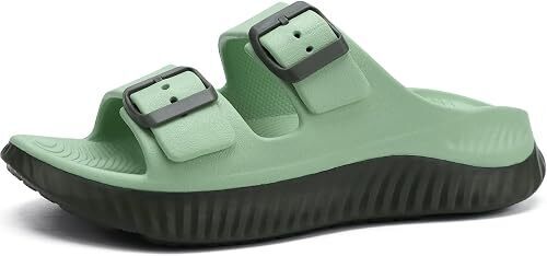 KuaiLu Womens Recovery Sandals Comfortable Arch Support Adjustable Slides | Orthotic Adjustable Thick Cushion Sport Reduces Stress on Feet Joints & Back Post-Exercise