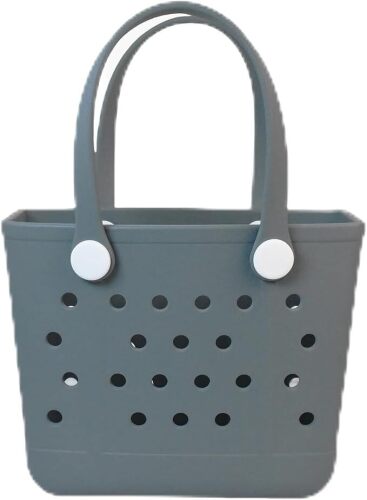 Small Rubber Tote Bag for Women-Cute Sports Bag for Travel, Pool Days, Gym, & Daily Use Durable Lightweight Design