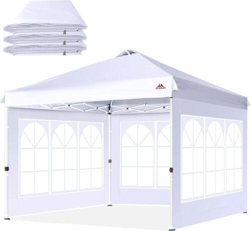 SCOCANOPY Church Window Sidewall for 12x12 Canopy Frame, 3 Pack Sunwalls Only,(White)