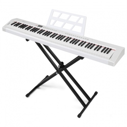 Glarry GPP-105 88 Key Full Size Semi-Weighted Standard Piano Keyboard White