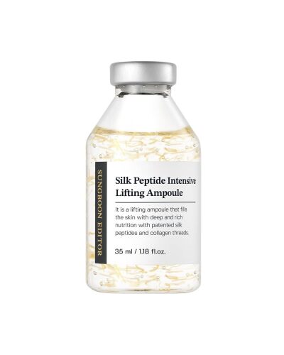 SUNGBOON EDITOR Silk Peptide Intensive Lifting Ampoule | Korean Anti-Aging Serum for Face with Collagen & 30 Peptide Complex | Skin Tightening & Firming | 72H Hydration | Stocking Stuffers for Women