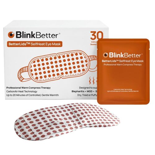 BlinkBetter BetterLids Self-Heating Eye Mask (30 Pack) | Warm Compress Therapy for Dry Eyes, Eyelid Hygiene & Blepharitis Care | Air-Activated Gentle Heat for MGD, Tired Eyes & Daily Lid Support