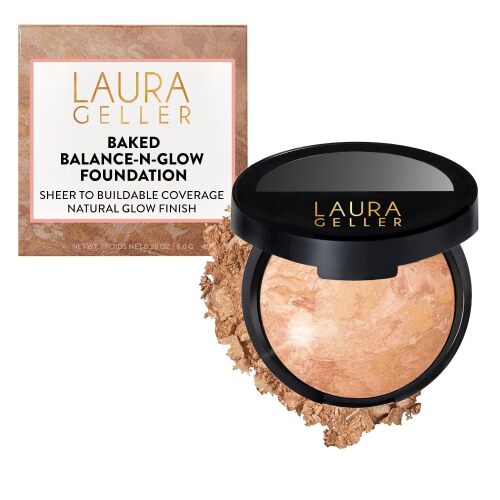 Baked Balance-N-Glow Illuminating Powder Foundation with Retractable Angled Kabuki Brush