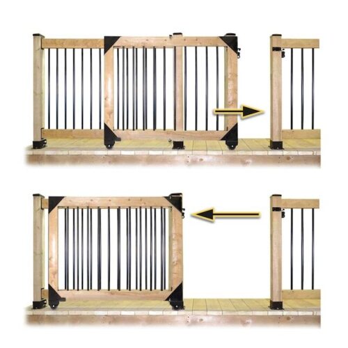 Pylex Sliding Gate Kit 9-1/2-in Black Gate frame kit