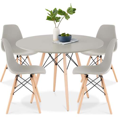Mid-Century Modern Dining Chairs, 4 Piece, Wooden Legs, Metal Frame ***Chairs Only***