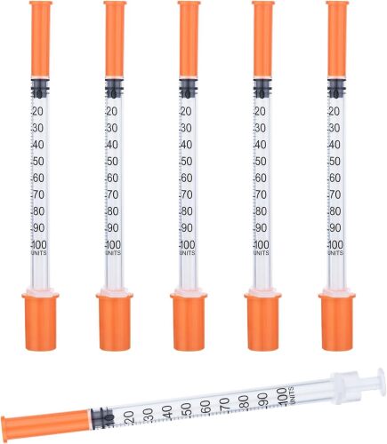 1ml 30G 5/16" (8mm) Syringe, U-100 Lab Supplies, Individually Wrapped, Pack of 100