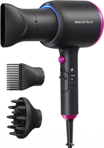 Wavytalk Blown Away Ionic Hair Dryer with Diffuser for Curly Hair