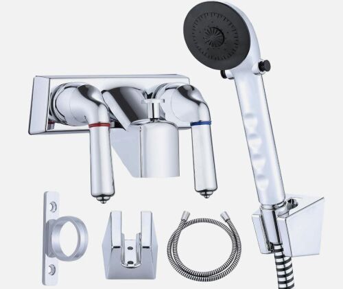 RV Shower Faucet with Hose & Handheld Showerhead, 4" Shower Set Replacement