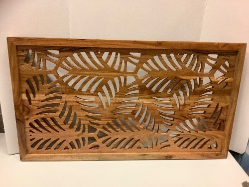 Lea Acacia Wood Panel Wall Hanging - Lot 21