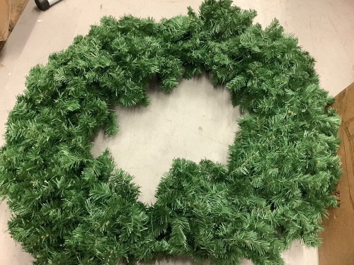 Large Holiday Wreath Approx. 40 inches wide, lights don't work - Lot 24