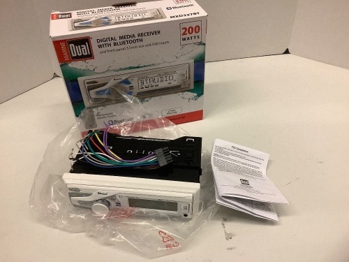 Marine Dual Digital Media Receiver with Bluetooth, 200 Watts - Lot 62