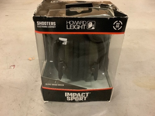 Shooters Electronic Earmuff, 22 NRR, Olive Drab Green - Lot 68