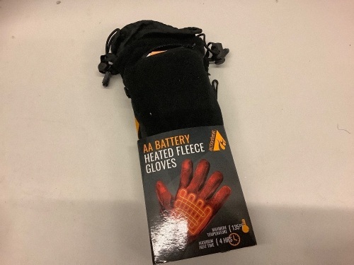 AA Battery Heated Fleece Gloves, Unisex, One Size - Lot 94