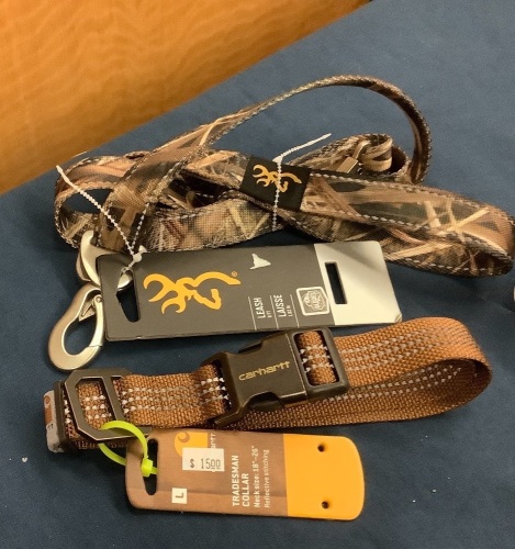 Dog Collar and Leash Set, Size L Collar, 6Ft Leash - Lot 111