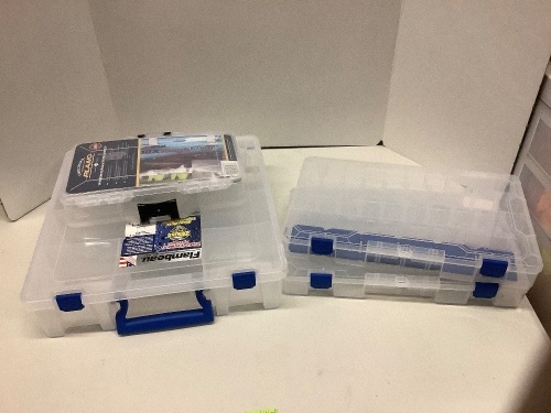 Lot of (4) Bait Boxes, some damage on corners - Lot 156
