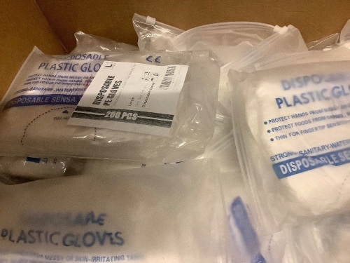 20 packs of Disposable Plastic Gloves 200 ct. per pack - Lot 158