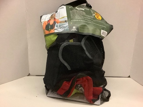 Automatic/Manual inflatable life jacket, A MI33 Deluxe All Clear, Size - Adult Universal, 30-65" chest, Red - Lot 221