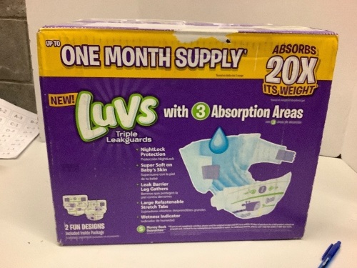 Loves Diapers, Size 2, Open package - Lot 230