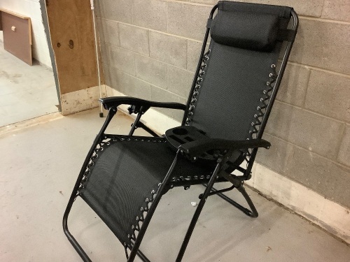 Set of 2 Adjustable Zero Gravity Patio Chair Recliners w/ Cup Holders - Lot 274