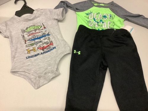Under Armor Kids Clothes, Onsie 3-6 Months, Outfit 6-9 Months - Lot 344