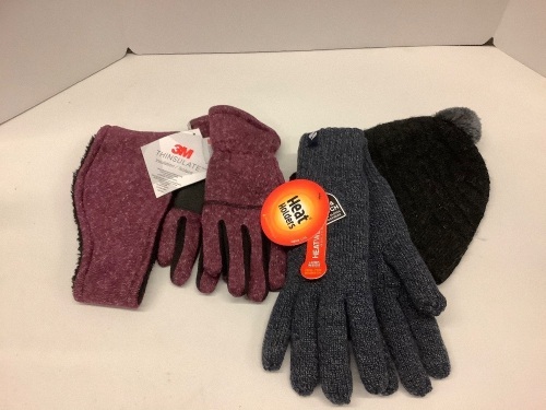 Lot of (2) Glove and Hat Set - Lot 346