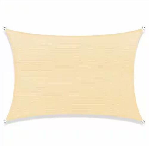 COLOURTREE 8 ft. x 16 ft. 190 GSM Beige Rectangle Sun Shade Sail Screen