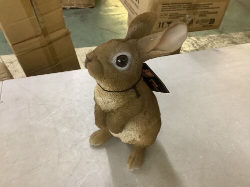 Polyresin Standing Rabbit Yard Decor