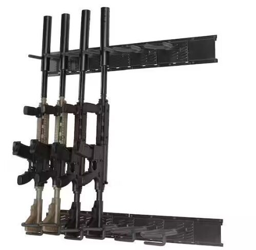 Wall Mount 6-Slot Vertical Rifle Shotgun Gun Rack 180 lbs.