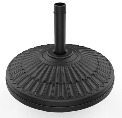 80 lbs. HDPE Round Patio Umbrella Base Free Standing Heavy Duty Base Water and Sand in Black