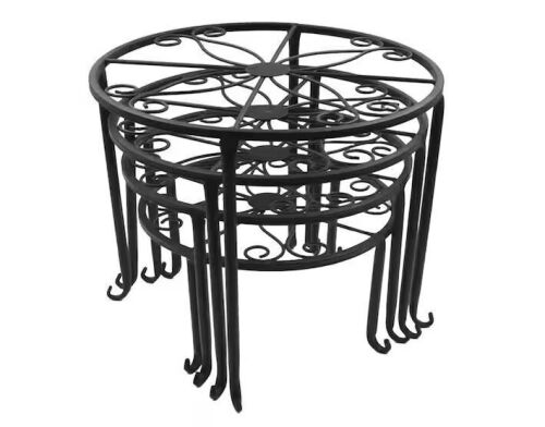 Wellco 4-Pack Indoor/Outdoor Metal Plant Stands, 10.04 in.W x 5.91 in.H