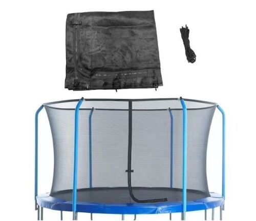 Upper Bounce Machrus Trampoline Replacement Net for 12 ft. Round Frames Using 6 Curved Poles with Top Ring Enclosure System, Net Only