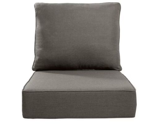 Lot of (4) Pocassy 24 in. x 24 in. x 6 in. CushionGuard Outdoor Thicken Lounge Chair Deep Seat Replacement Cushion Set in Gray