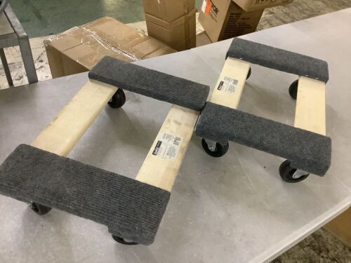 Lot of (2) Anvil 800 lbs. Capacity 18 in. Wood Furniture Dolly