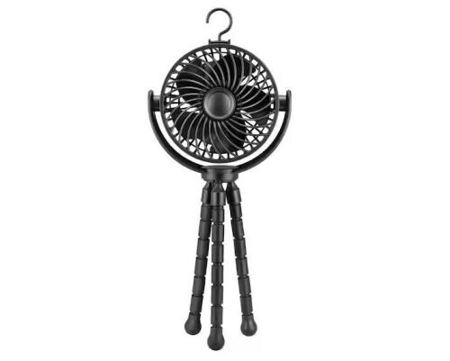 4 in. Personal Octopus Clip on Fan in Black