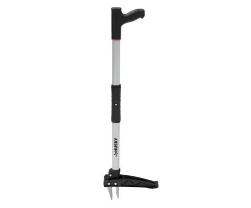 Husky 40 in. Stainless Steel Claw Garden Weeder with Slide Release Ejector and Trigger Handle