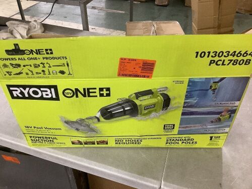 RYOBI ONE+ 18V Handheld Cordless Pool Vacuum Cleaner with Floor Head
