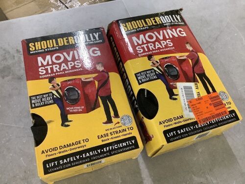 Lot of (2) ShoulderDolly 12 ft L x 5 in. W Moving Straps for items up to 800 Lb