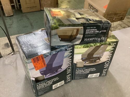 Lot of (3) Patio Furniture & Fire Pit Covers