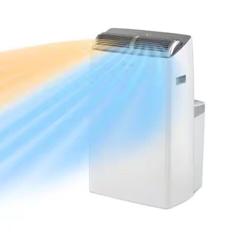 Midea 12,000 BTU DUO Smart Portable Air Conditioner for Rooms up to 550 Sq. Ft. with Heat, Remote, Sleep Mode, Wi-Fi in White