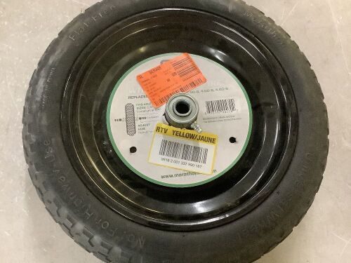 Marathon 14.5 in. Flat Free Universal Wheelbarrow Wheel