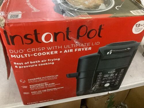 InstantPot 6.5 qt. Duo Crisp Black Electric Pressure Cooker and Air-Fryer with Ultimate Lid