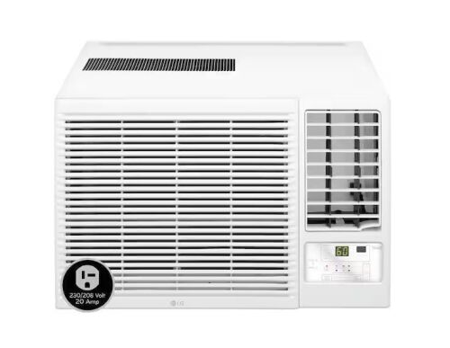 LG 12,200 BTU 230/208-Volt Window Air Conditioner Unit Cools 570 sq. ft. w/ Heater, Wi-Fi Enabled and Dehumidifier in White