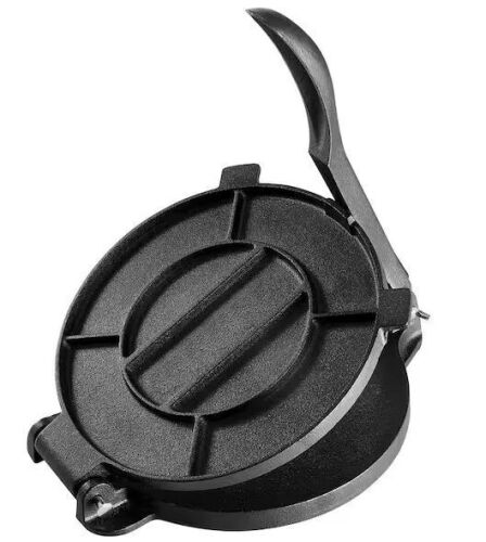 10-in. Cast Iron Roti and Tortilla Maker, Heavy Duty Pre-Seasoned Tortilladora