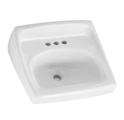 American Standard Lucerne 15 in. x 10 in. Wall Mounted Bathroom Sink in White Vitreous China