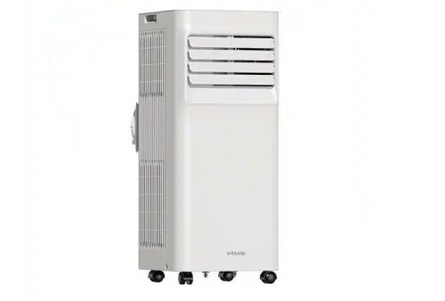 Vissani 6,000 BTU 115-Volt Smart Portable Air Conditioner Cools 250 sq. ft. with Dehumidifier and Remote, Powered by Hubspace - Missing Vent Tube