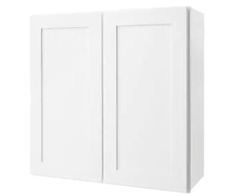 Hampton Bay Avondale 30 in. W x 12 in. D x 30 in. H Ready to Assemble Plywood Shaker Wall Kitchen Cabinet in Alpine White