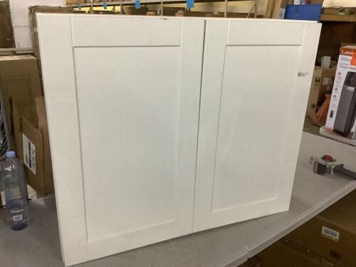 Contractor Express Cabinets Arlington Vesper White Plywood Shaker Stock Assembled Wall Kitchen Cabinet Soft Close 36 in. W x 12 in. D x 30 in. H. - No Shelves