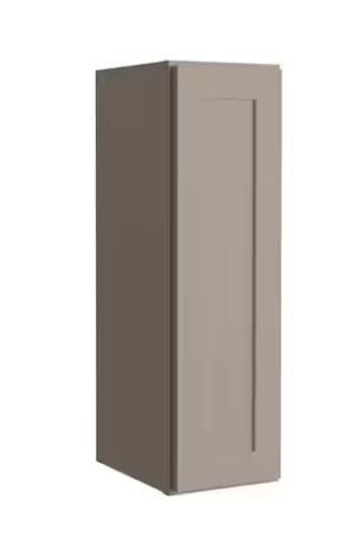 Hampton Bay Courtland 9 in. W x 12 in. D x 30 in. H Assembled Shaker Wall Kitchen Cabinet in Sterling Gray