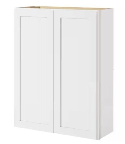 Hampton Bay Avondale 33 in. W x 12 in. D x 42 in. H Ready to Assemble Plywood Shaker Wall Kitchen Cabinet in Alpine White