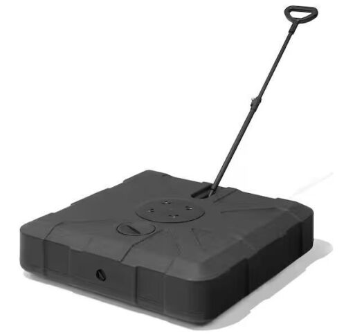 Pellebant 350 lbs. Heavy-Duty Patio Cantilever Umbrella Base with 4-Wheels and Pull Rod in Black, Sand/Water Filled